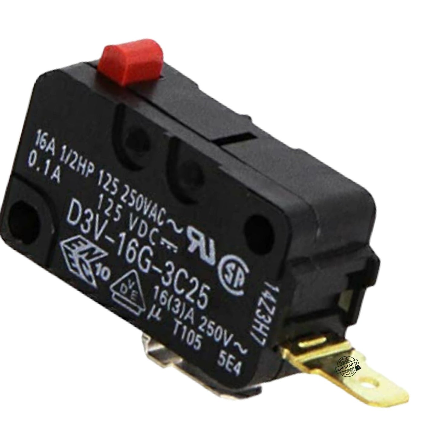 GlobPro WB24X0329 WB24X0368 WB24X0384 WB24X0401 Microwave Secondary Door Switch 1" ½ Length Approx. Replacement for and Compatible with GE Hotpoint Kenmore Heavy Duty