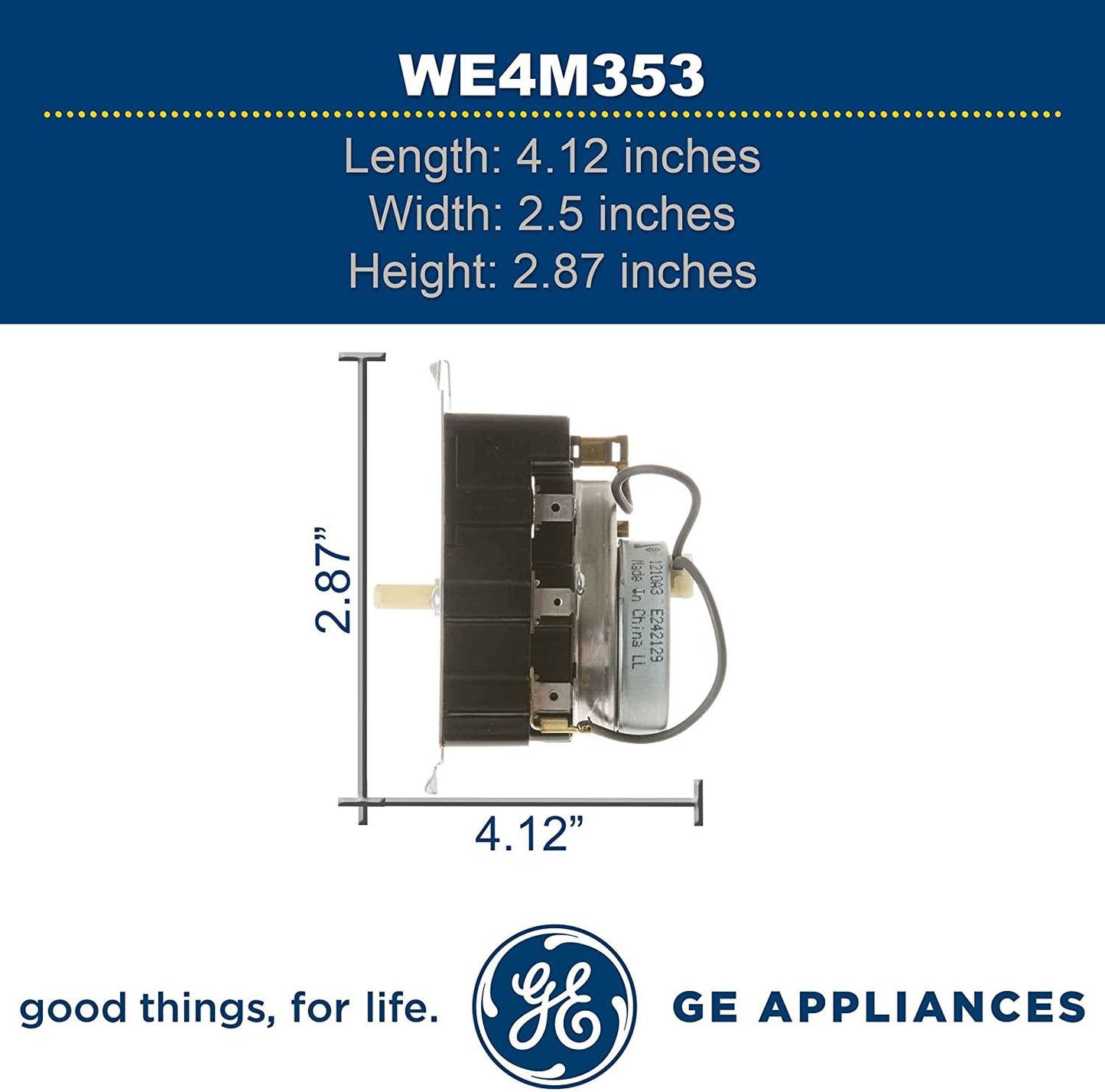 GE WE4M353 Genuine OEM Dryer Timer for GE Dryers