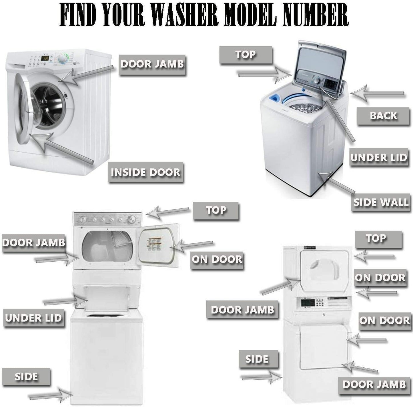 Global Solutions AP6038811 Electronic Control Board Wl for Whirlpool Washer PS11770328 EAP11770328 PD00045580