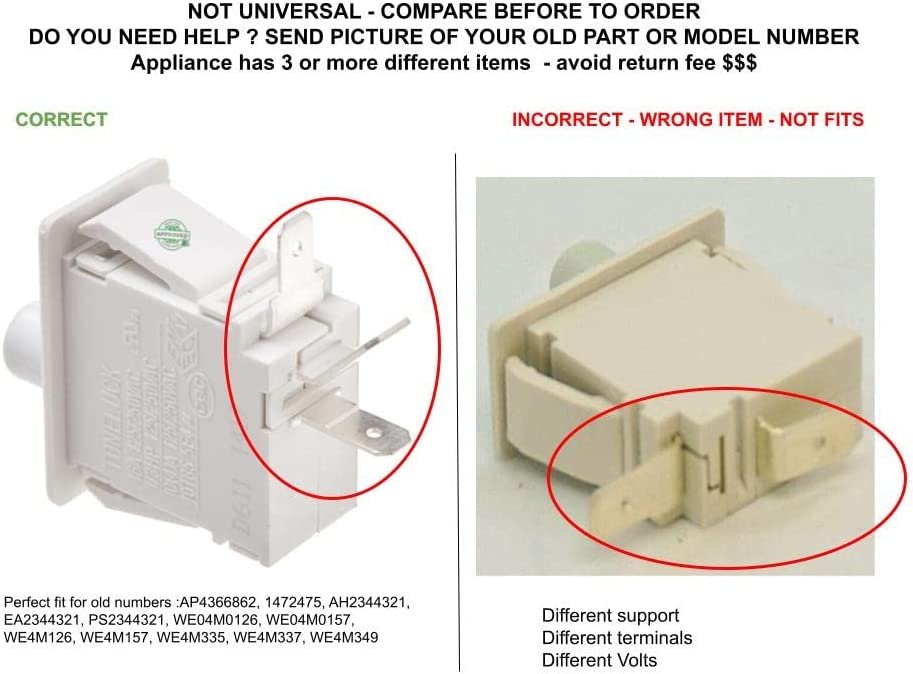 GLOB PRO SOLUTIONS AP4366862 AH2344321 EA2344321 PS2344321 CKD3195 Door Switch