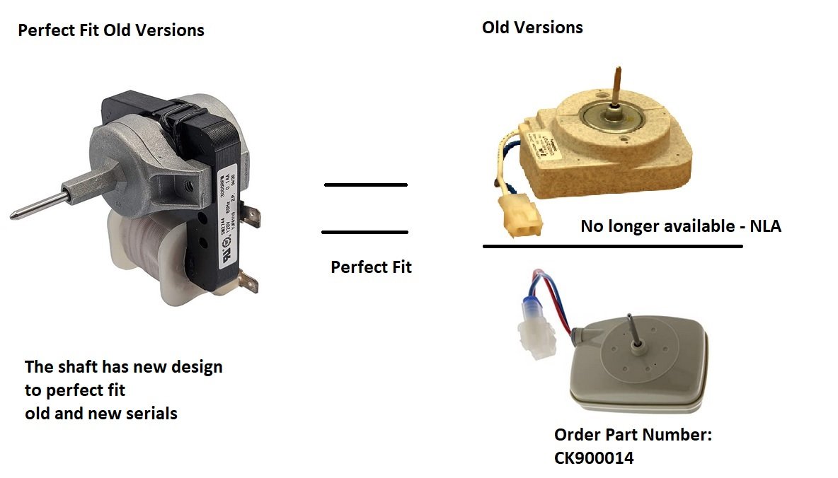 WP61005935 61005935, 61006033 Refrigerator Evap. Fan Motor Fits Panasonic Maytag, UDQR002MGL