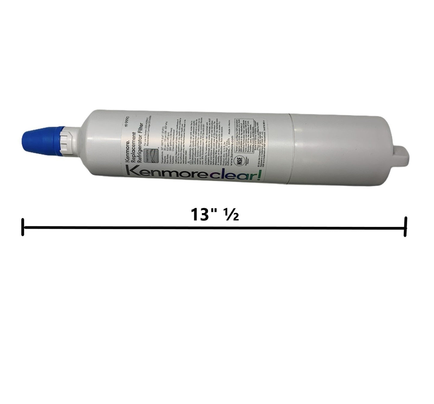 GlobPro 9990 Fridge Water Filter White 13" ½ length Approx. Replacement for and compatible with Kenmore Heavy DUTY