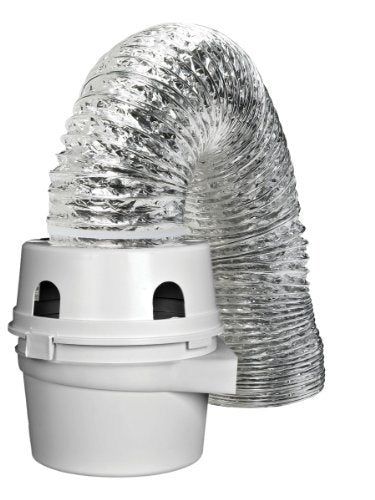 Express Parts Dundas Jafine TDIDVKZW Indoor Dryer Vent Kit with 4-Inch by 5-Foot Proflex Duct, White