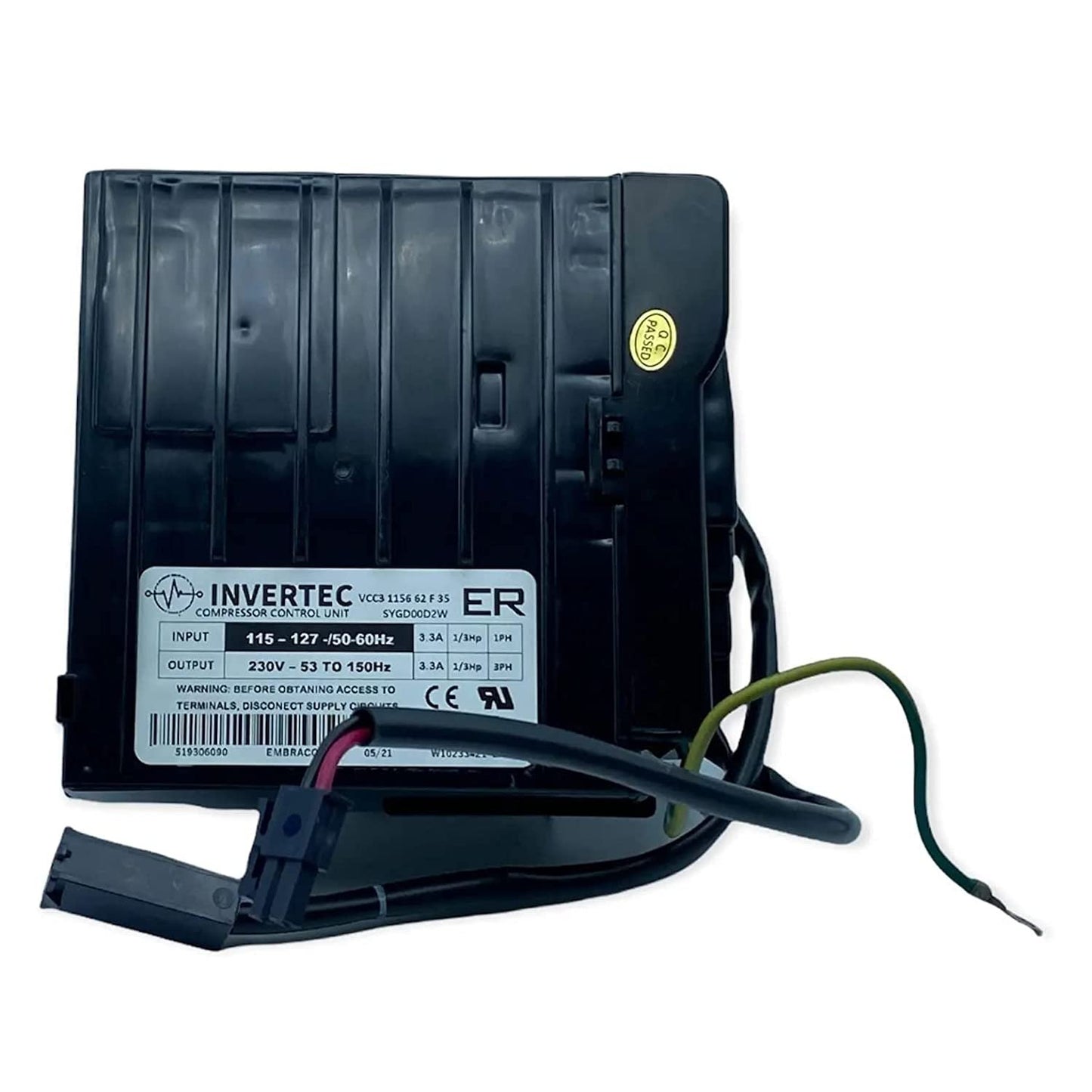 GLOB PRO SOLUTIONS VCC3 1156 62 F 35 Refrigerator Inverter Box Assembly Replacement for and Compatible with Embraco Heavy Duty