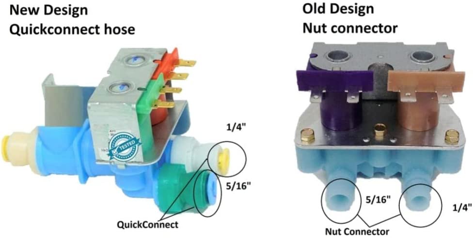 GLOB PRO SOLUTIONS AP3044061 PS322172 AH322172 EA322172 CKD1385 Fridge Water Valve fits 2 Coil Replacement for and compatible with KitchenAid Heavy DUTY