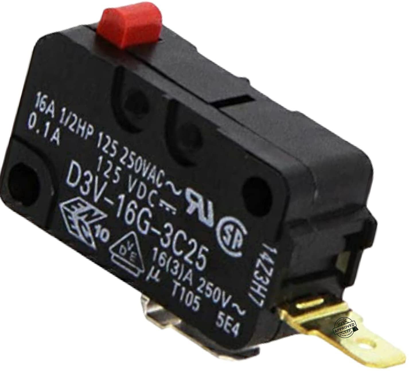 GlobPro PD00023686 EAP237421 AP2024337 PS237421 Microwave Secondary Door Switch 1" ½ Length Approx. Replacement for and Compatible with GE Hotpoint Kenmore Heavy Duty