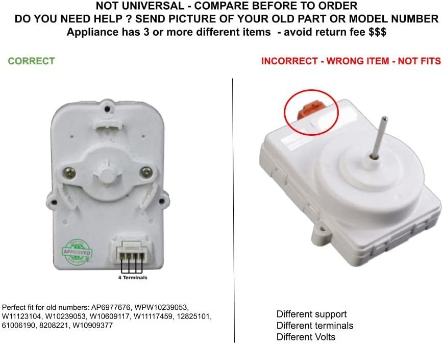 GLOB PRO SOLUTIONS AP6977676 PS12741612 EAP12741612 PD00067741 CKD3093 Condenser Fan Motor