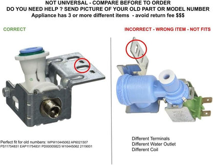 GLOB PRO SOLUTIONS W10445062 2119001 CKD4707 Water Inlet Connector