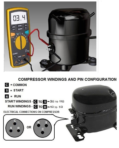 CK513605010  fits  Embraco Compressor Start Relay 3/16 term. 513605010 + Capacitor