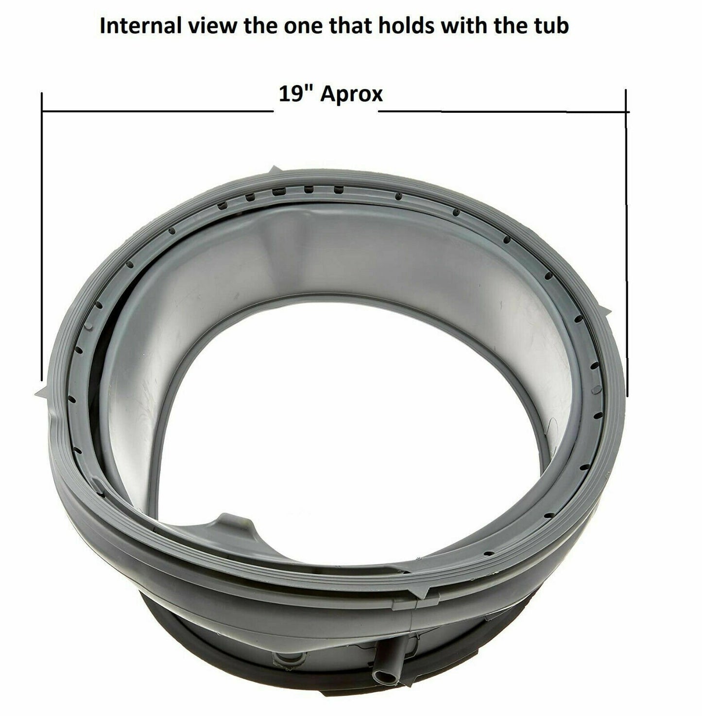 5304505240  Washer Door Boot gasket Seal 19" Fits 5304505240 -NO LIGHT HOLE