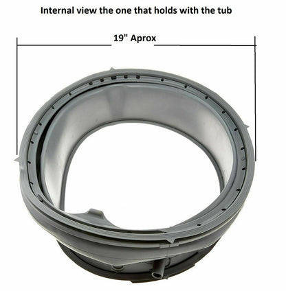 5304505240  Washer Door Boot gasket Seal 19" Fits 5304505240 -NO LIGHT HOLE