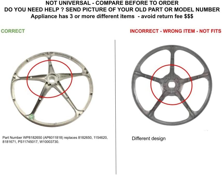 GLOB PRO SOLUTIONS 8181671 1154620 8182650 W10003730 CKD5754 Drive Pulley