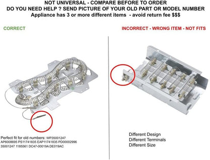 GLOB PRO SOLUTIONS AP6008695 PS11741835 EAP11741835 PD00002996 CKD5972 Heating Element