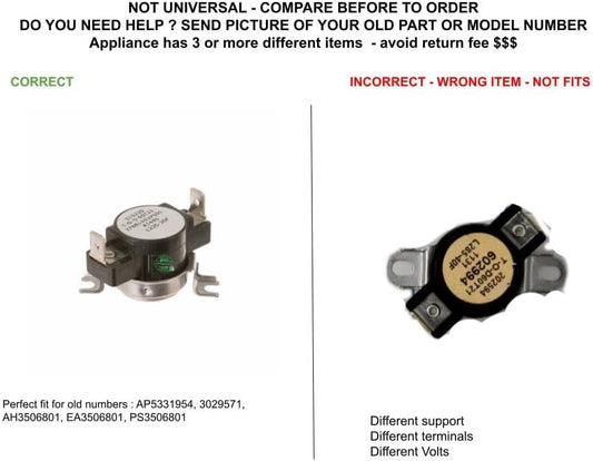 GLOB PRO SOLUTIONS WE4M528 CKD3217 Safety Thermostat