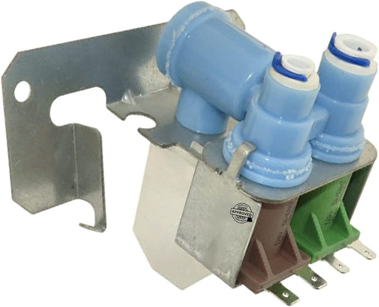 GlobPro WR57X10012 WR57X10018 WR57X10018E WR57X104 Fridge Water Inlet Valve - ¼" - 5/16" inlet 2 coil Replacement for and compatible with General Electric Kenmore Heavy DUTY