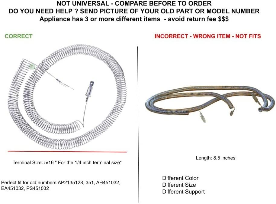 GLOB PRO SOLUTIONS 351 CKD3697 Heating Element Coil