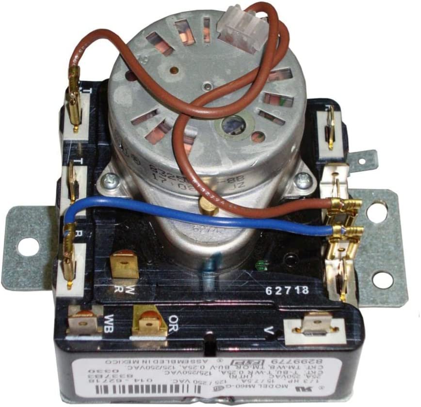 GLOB PRO SOLUTIONS WP8299766 CKD2688 Dryer Timer 4" ½ Length Approx. Replacement for and compatible with Whirlpool Maytag Heavy DUTY