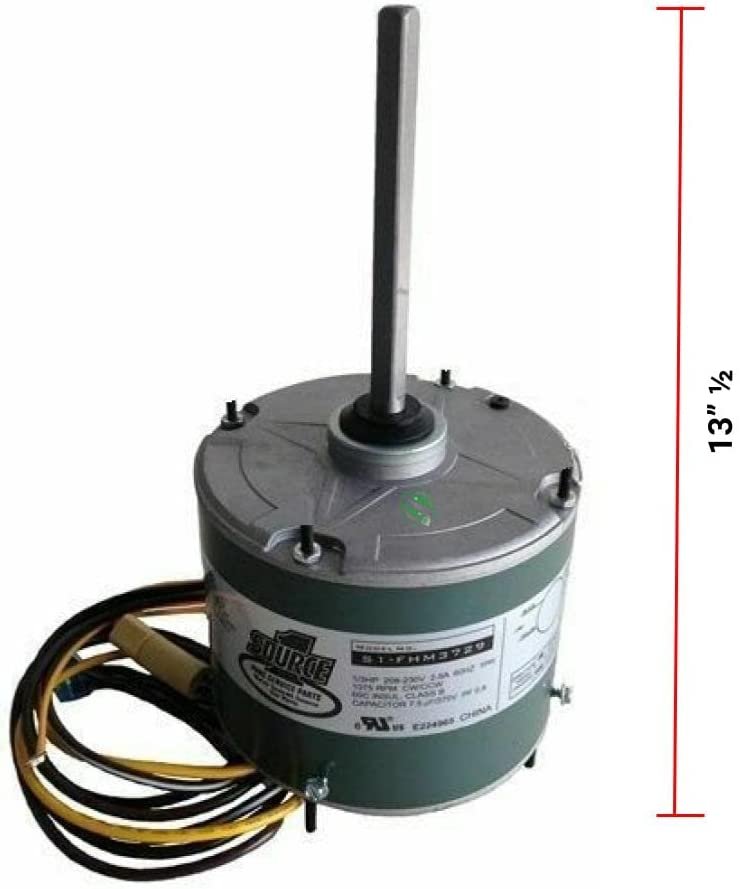 GLOB PRO SOLUTIONS AP4326815 X292 X413 X092 X088 CKD1972 Refrigerator Fan Motor 1/3HP 1075R 13" ½ Length Approx. Replacement for and compatible with Heavy DUTY