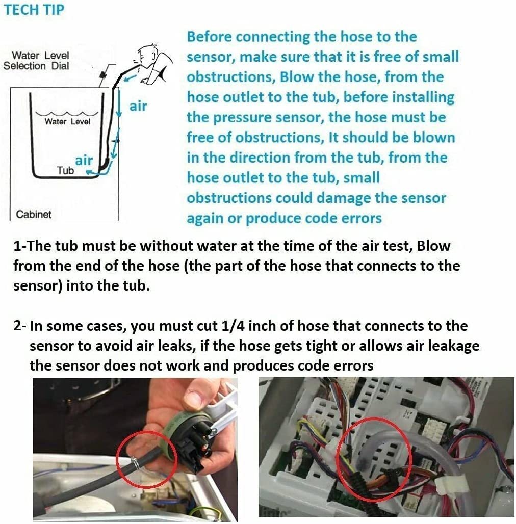 GLOB PRO SOLUTIONS W10156252 CKD2063 Washer Front Load Water Level Switch W10156252