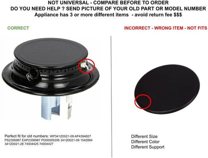 GLOB PRO SOLUTIONS 3412D021-09 1542884 3412D021-28 74004425 74004427 CKD4485 Surface Burner
