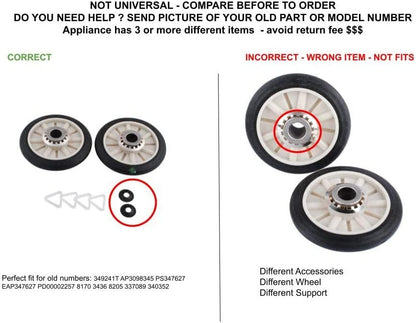 GLOB PRO SOLUTIONS AP3098345 PS347627 EAP347627 PD00002257 CKD4669 Rear Drum Roller Kit