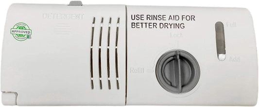 GlobPro 1515027 WPW10224428VP Diswasher Detergent & Rinse Aid Dispenser 8 7/16" length Approx. Most USA Appliances 1515027 WPW10224428VP Heavy DUTY
