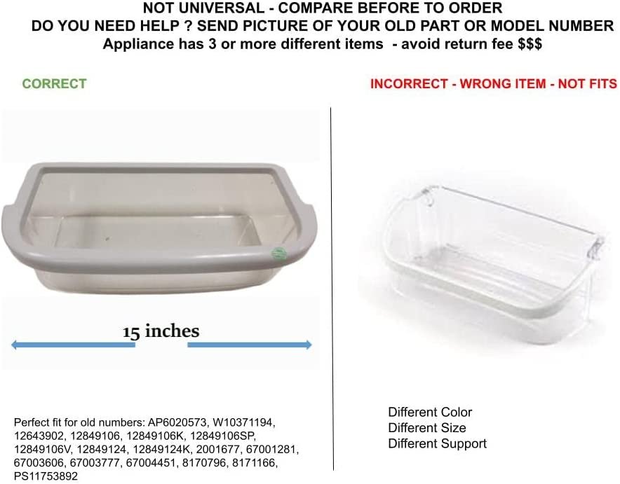 GLOB PRO SOLUTIONS 12849106K 2001677 12849106SP 12849106V 12849124K CKD3483 Shallow Door Bin