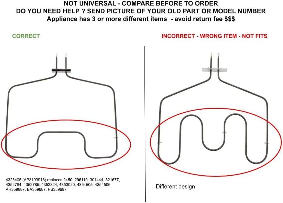 GLOB PRO SOLUTIONS YCH2858 CKD2984 Oven Bake Element