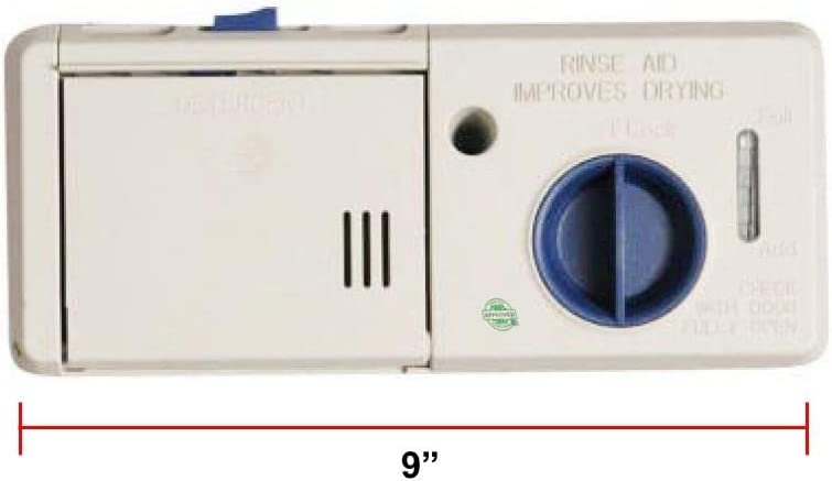 GLOB PRO SOLUTIONS WPW10671905 CKD2279 Diswasher Detergent Dispenser 9" Length Approx. Replacement for and compatible with Whirlpool Heavy DUTY