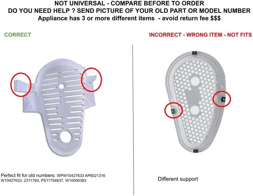 GLOB PRO SOLUTIONS AP6021316 PS11754637 EAP11754637 PD00004921 CKD2486 Washer Pulley Cover Shield 11" Length Approx. Replacement for and compatible with Kenmore Whirlpool Maytag Crosley Heavy DUTY