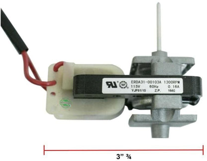 GlobPro AP4140906 PS4138348 EAP4138348 PD00002207 Fridge Condenser Fan Motor 3" ¾ length Approx Replacement for and compatible with Samsung Heavy DUTY