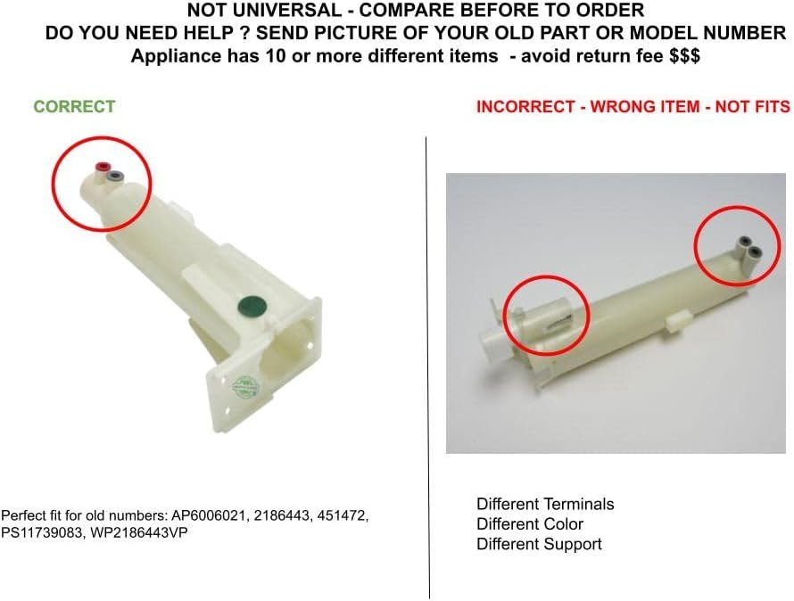 GLOB PRO SOLUTIONS 2186443 451472 WP2186443VP CKD2965 Water Filter Housing compatible with Crosley, Estate, Inglis Kenmore
