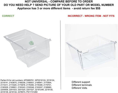 GLOB PRO SOLUTIONS 2163670 4378074 2166256 2166931 2166941 CKD3028 Crisper Drawer