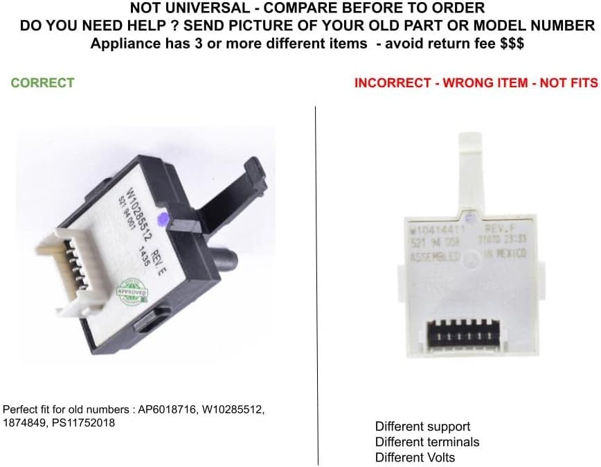 GLOB PRO SOLUTIONS W10285512 1874849 CKD3222 Selector Switch