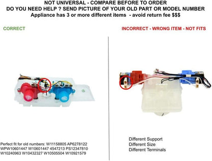 GLOB PRO SOLUTIONS AP6278122 PS12347810 EAP12347810 PD00048743 CKD4191 Water Inlet Valve