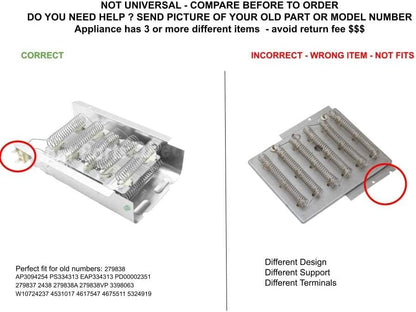 GLOB PRO SOLUTIONS AP3094254 PS334313 EAP334313 PD00002351 CKD5787 Heating Element Assembly
