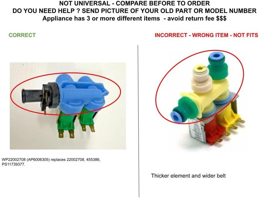 GLOB PRO SOLUTIONS 22002708 455386 CKD3917 Water Inlet Valve