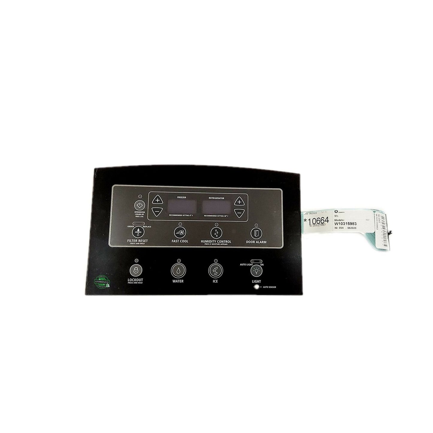 GlobPro 4383963-W10164139-W10315983 Dispenser Control Board and Touchpad (Bla...