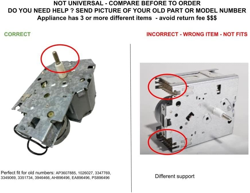 GLOB PRO SOLUTIONS 3347769 1026027 3349069 3351734 3946466 CKD2877 Washer Timer compatible with Kenmore, Roper, Whirlpool