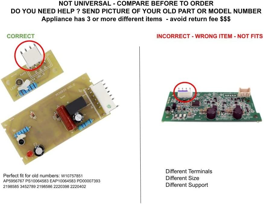 GLOB PRO SOLUTIONS W10757851 CKD4674 Control Board Kit