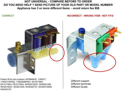 GLOB PRO SOLUTIONS AP6005463 PS11738512 EAP11738512 PD00003667 CKD4129 Water Inlet Valve