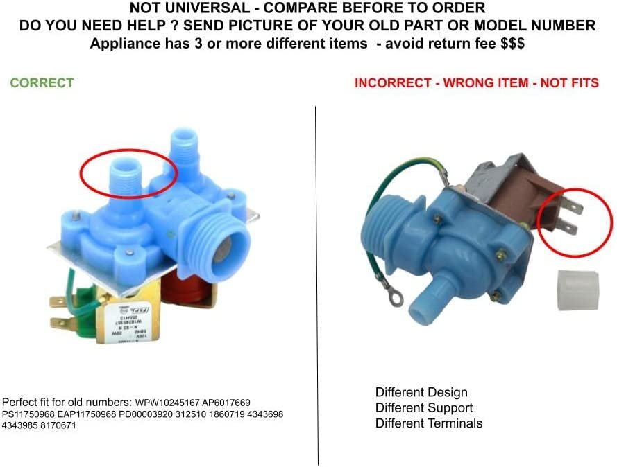 GLOB PRO SOLUTIONS 312510 1860719 4343698 4343985 8170671 CKD5494 Water Inlet Valve