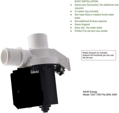 GLOB PRO SOLUTIONS WH23X10047 CKD6193 Drain Pump