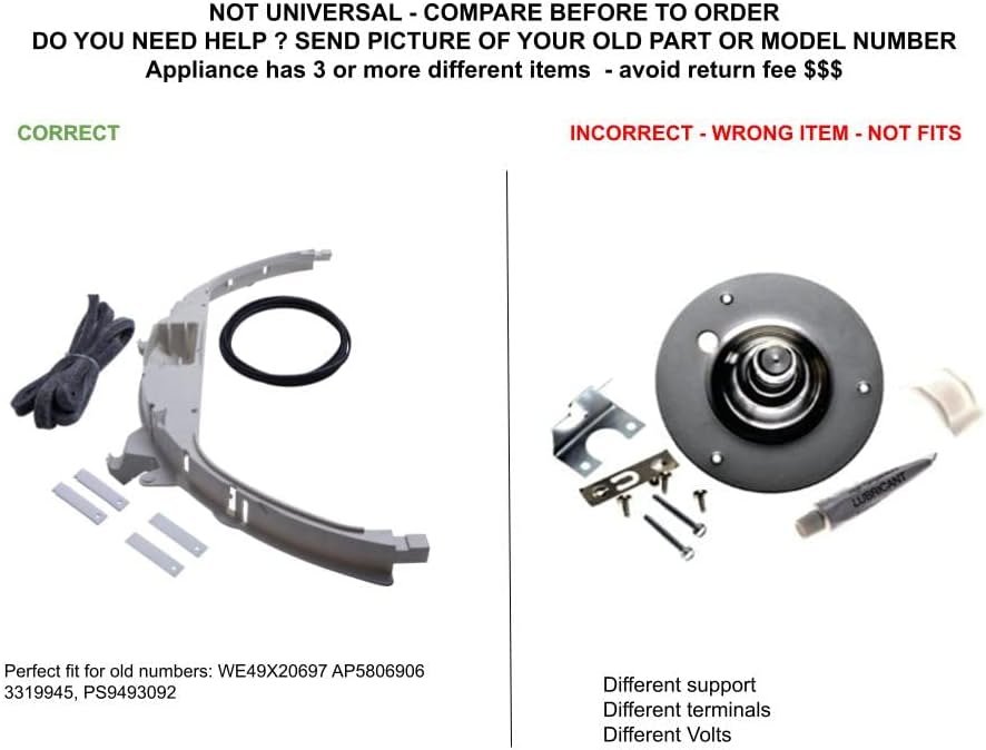 GLOB PRO SOLUTIONS 212D1025 CKD2764 Bearing Kit compatible with GE, Hotpoint,
