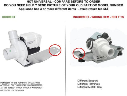 GLOB PRO SOLUTIONS AP5803461 PS271333 EAP271333 PD00001005 CKD4612 Drain Pump Assembly