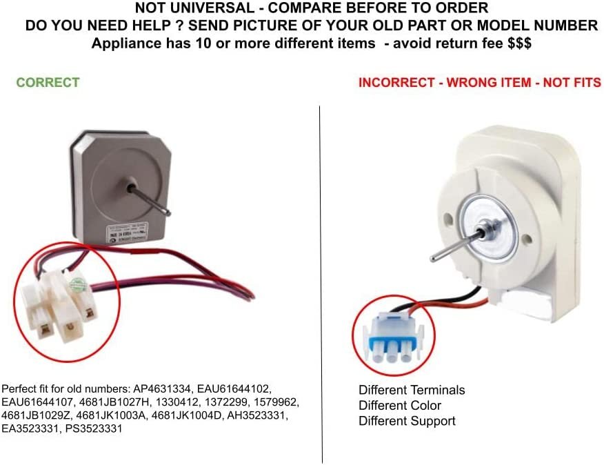 GLOB PRO SOLUTIONS AP4631334 PS3523331 EAP3523331 PD00006922 CKD2732 Evaporator Fan Motor compatible with Kenmore, LG,