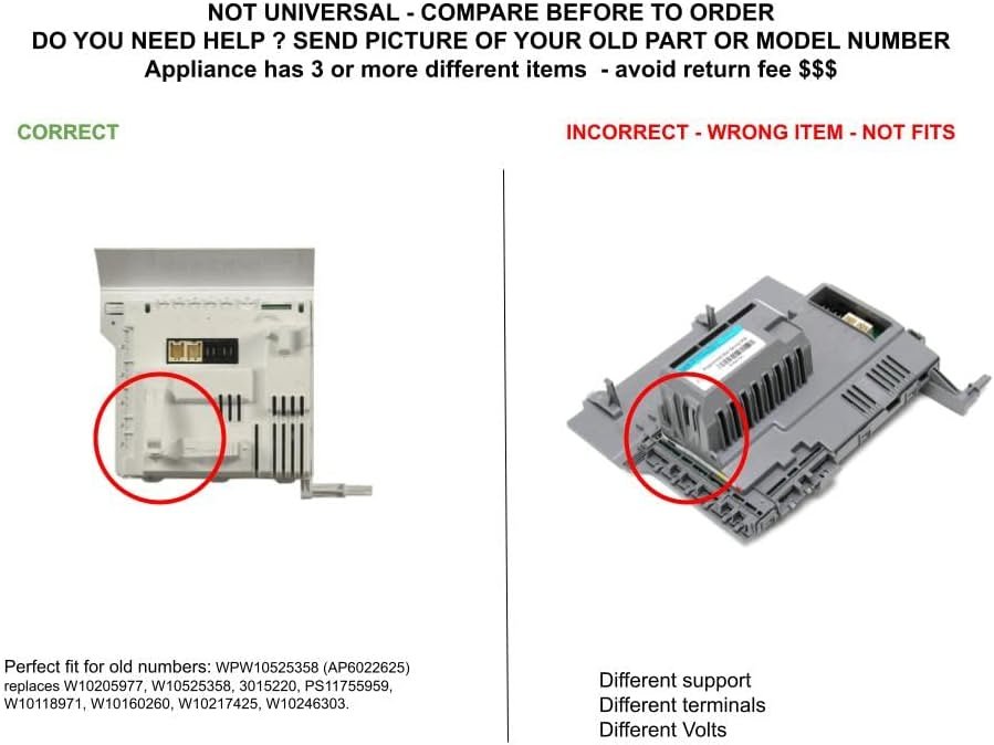 GLOB PRO SOLUTIONS WPW10525358 CKD3369 Motor Control Board