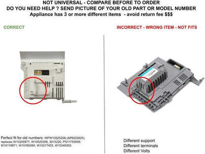 GLOB PRO SOLUTIONS WPW10525358 CKD3369 Motor Control Board