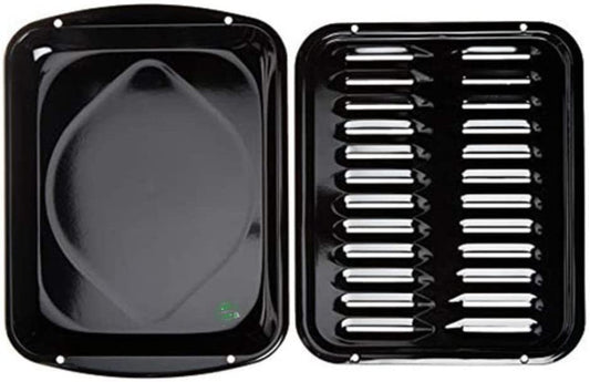 GLOB PRO SOLUTIONS 4396923 CKD1298 Range Broiler Pan Set 12" ½ length Approx. Replacement for and compatible with Maytag Amana KitchenAid Whirlpool Heavy DUTY