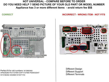 GLOB PRO SOLUTIONS AP6327316 PS12349094 EAP12349094 PD00045492 CKD6181 Control Board